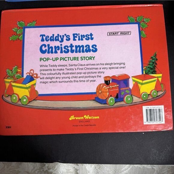 Lot of 2 Children's Christmas pot-up Books Teddy's First Christmas - Picture 9 of 13